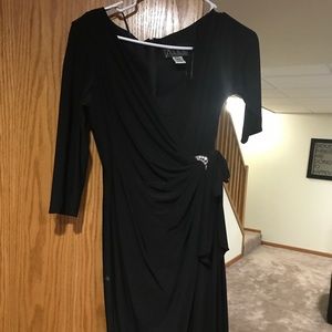 Formal dress. Black with rhinestones